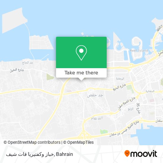 خباز وكفتيريا فات شيف map