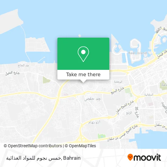 خمس نجوم للمواد الغذائية map