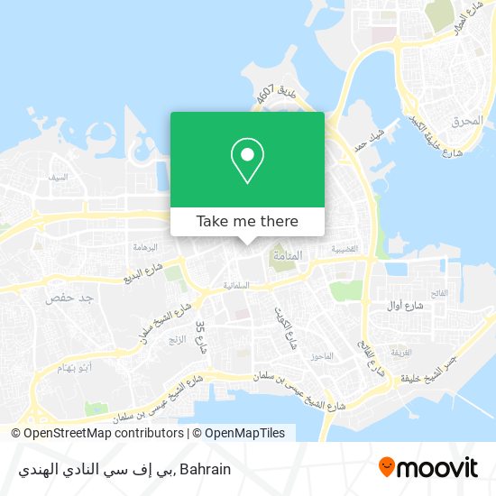 بي إف سي النادي الهندي map