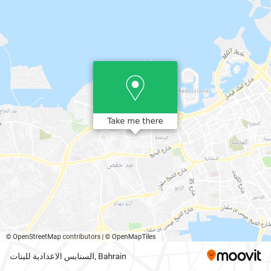 السنابس الاعدادية للبنات map