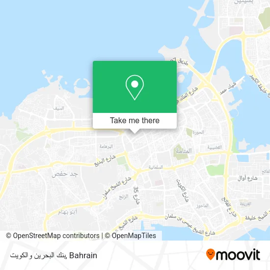 بنك البحرين والكويت map