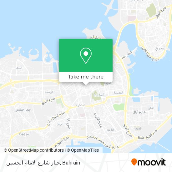 خباز شارع الامام الحسين map