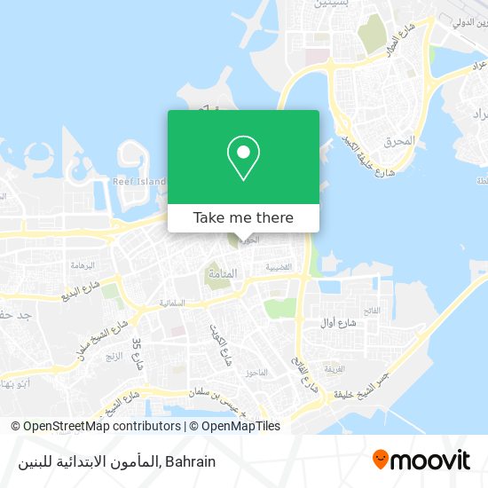 المأمون الابتدائية للبنين map