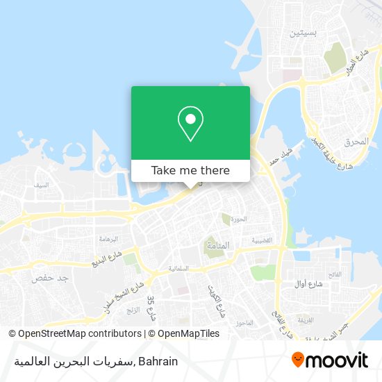 سفريات البحرين العالمية map