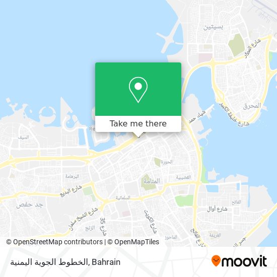 الخطوط الجوية اليمنية map