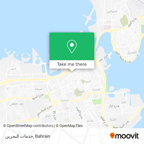 خدمات البحرين map