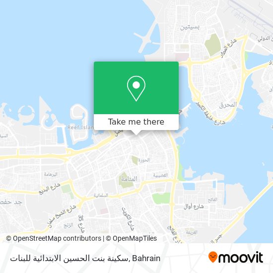 سكينة بنت الحسين الابتدائية للبنات map
