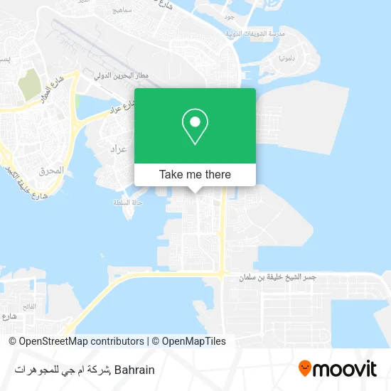 شركة ام جي للمجوهرات map