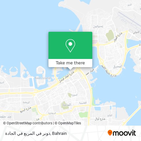 دونر في المربع في الجادة map