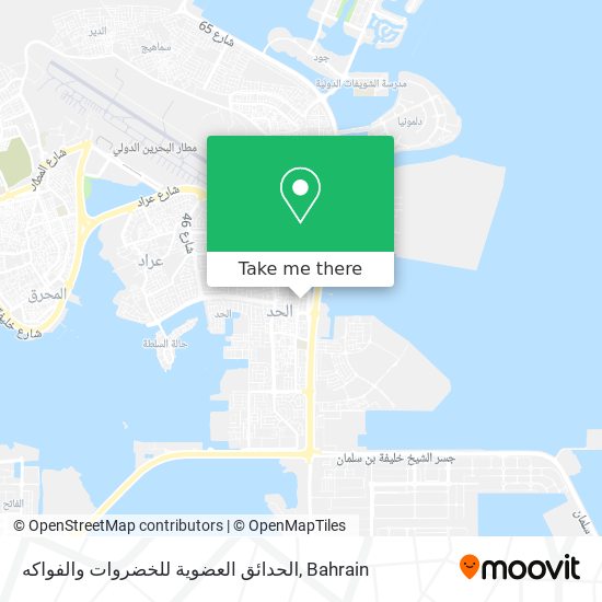 الحدائق العضوية للخضروات والفواكه map