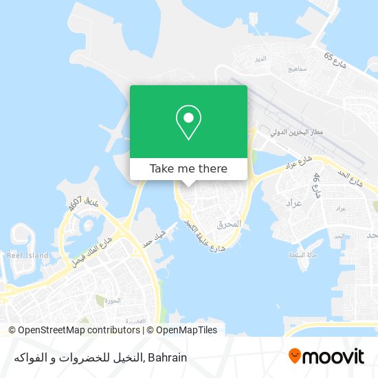 النخيل للخضروات و الفواكه map