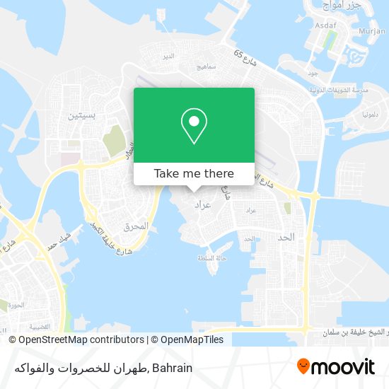 طهران للخصروات والفواكه map