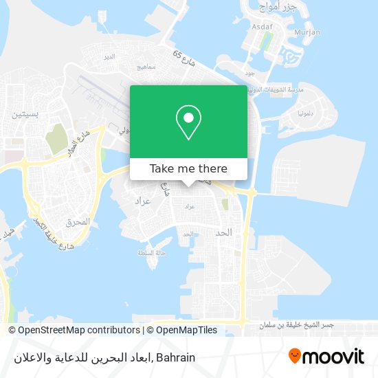ابعاد البحرين للدعاية والاعلان map