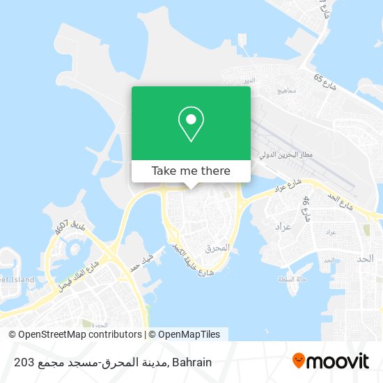 مدينة المحرق-مسجد مجمع 203 map