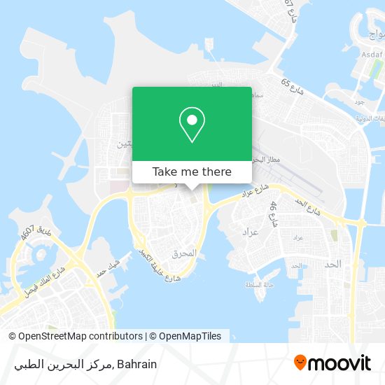 مركز البحرين الطبي map
