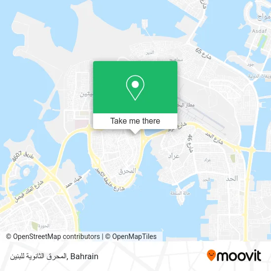 المحرق الثانوية للبنين map