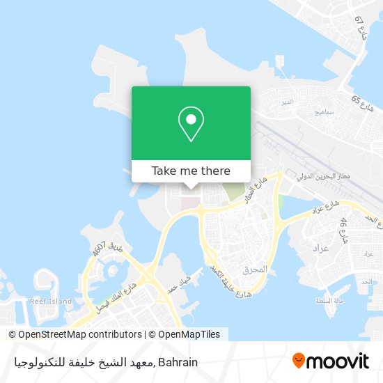 معهد الشيخ خليفة للتكنولوجيا map