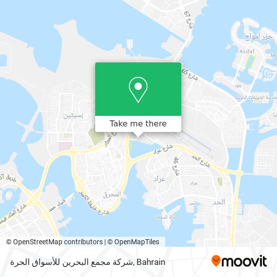 شركة مجمع البحرين للأسواق الحرة map