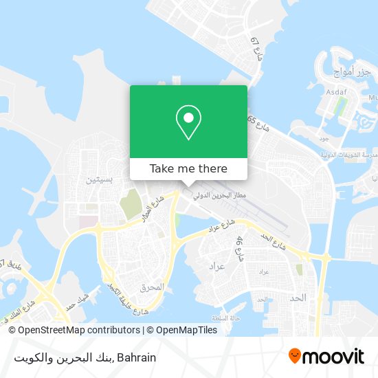 بنك البحرين والكويت map