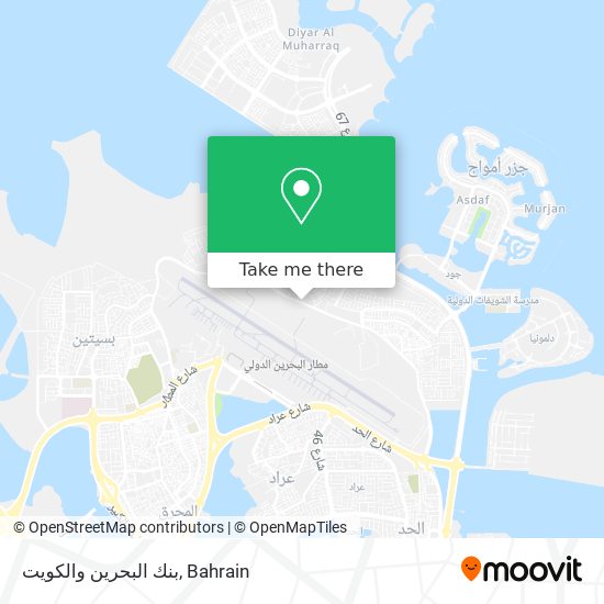 بنك البحرين والكويت map
