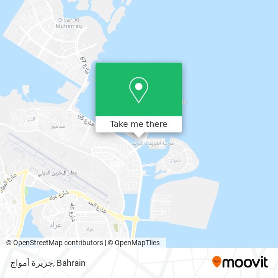 جزيرة أمواج map