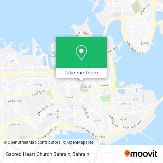 Sacred Heart Church Bahrain map