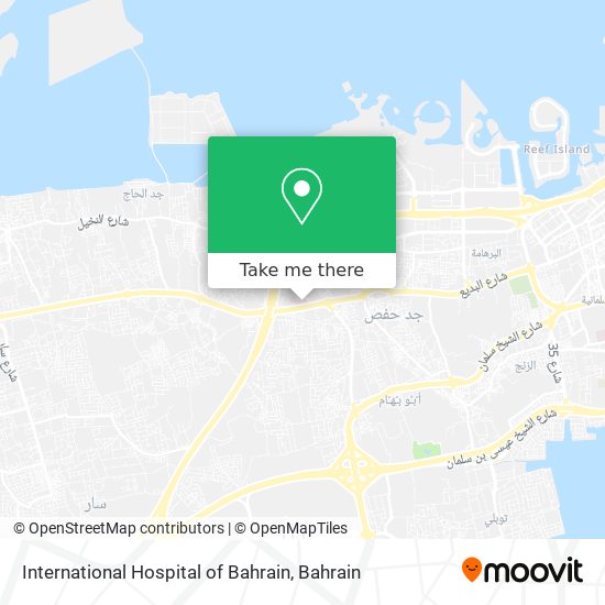 International Hospital of Bahrain map
