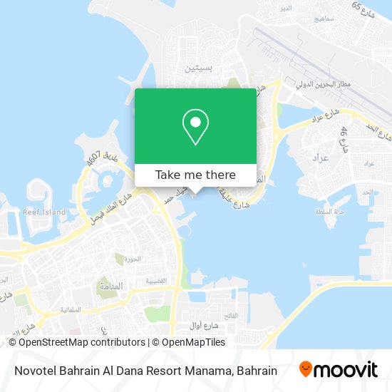Novotel Bahrain Al Dana Resort Manama map