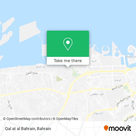 Qal at al Bahrain map