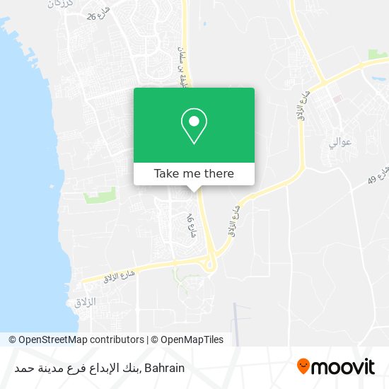 بنك الإبداع فرع مدينة حمد map