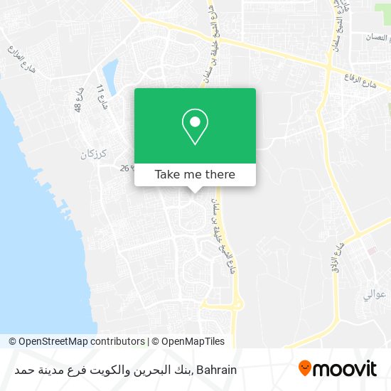 بنك البحرين والكويت فرع مدينة حمد map