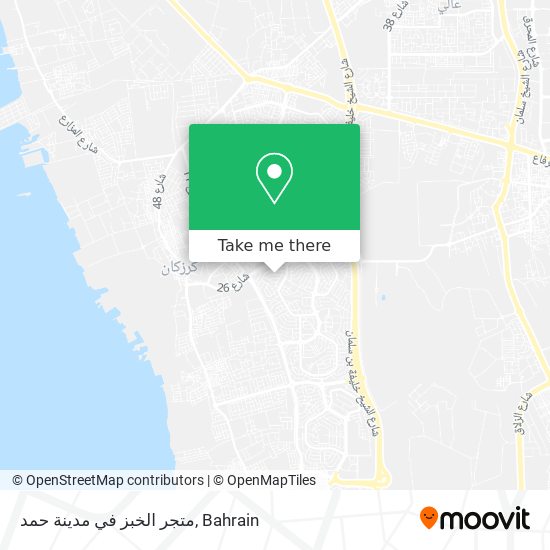 متجر الخبز في مدينة حمد map