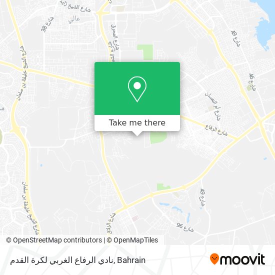 نادي الرفاع الغربي لكرة القدم map