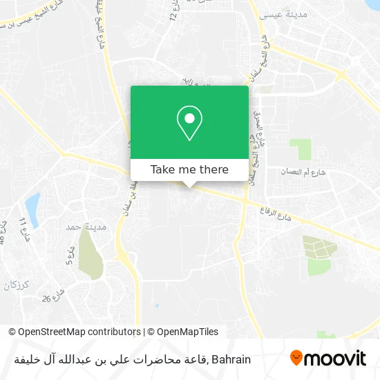 قاعة محاضرات علي بن عبدالله آل خليفة map