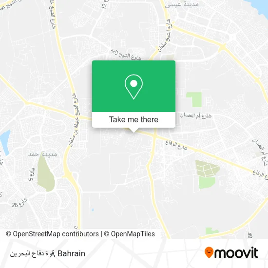 قوة دفاع البحرين map