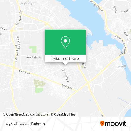 مطعم المشرق map