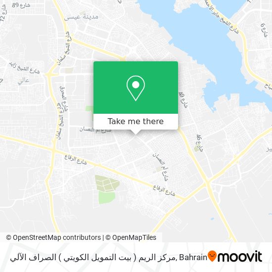 مركز الريم ( بيت التمويل الكويتي ) الصراف الآلي map