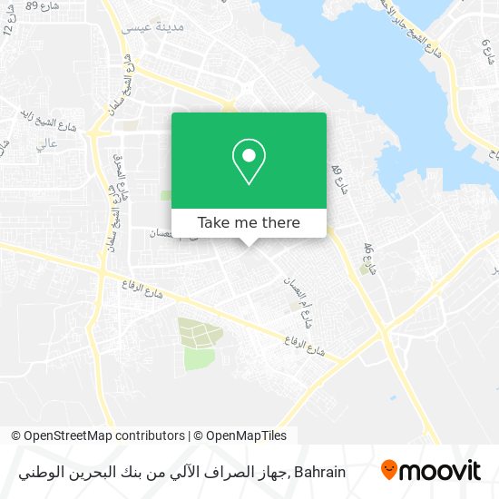 جهاز الصراف الآلي من بنك البحرين الوطني map