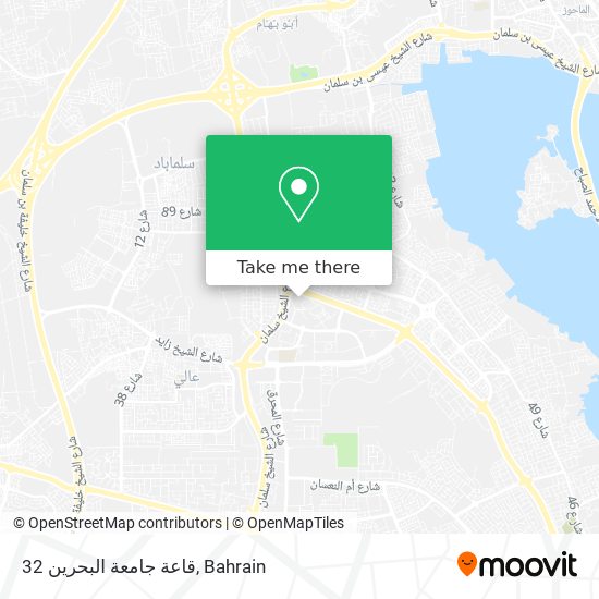 قاعة جامعة البحرين 32 map