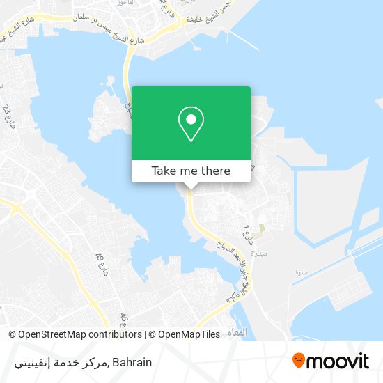 مركز خدمة إنفينيتي map