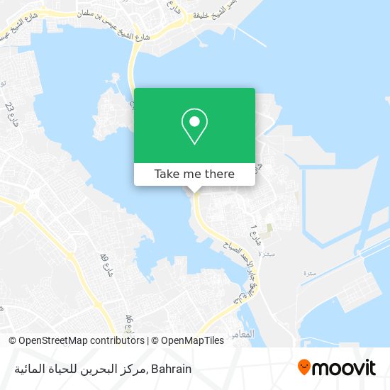 مركز البحرين للحياة المائية map