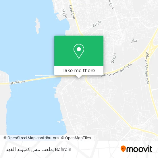 ملعب تنس كمبوند الفهد map