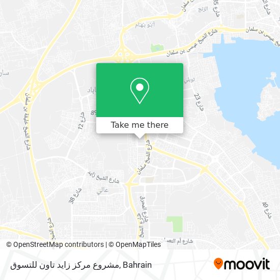 مشروع مركز زايد تاون للتسوق map