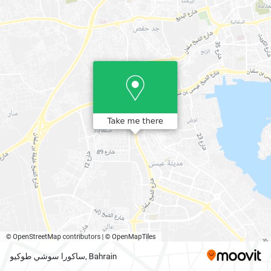 ساكورا سوشي طوكيو map