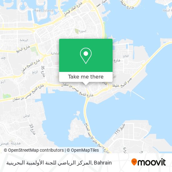 المركز الرياضي للجنة الأولمبية البحرينية map