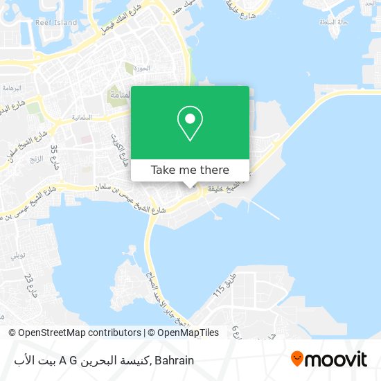 بيت الأب A G كنيسة البحرين map