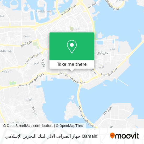 جهاز الصراف الآلي لبنك البحرين الإسلامي map