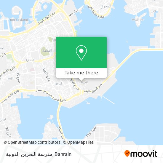 مدرسة البحرين الدولية map