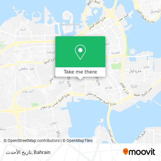 تاريخ الأحدث map