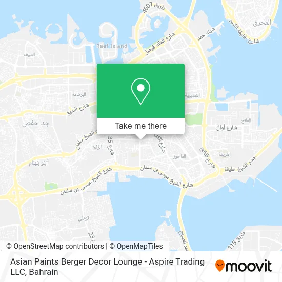 Asian Paints Berger Decor Lounge - Aspire Trading LLC map